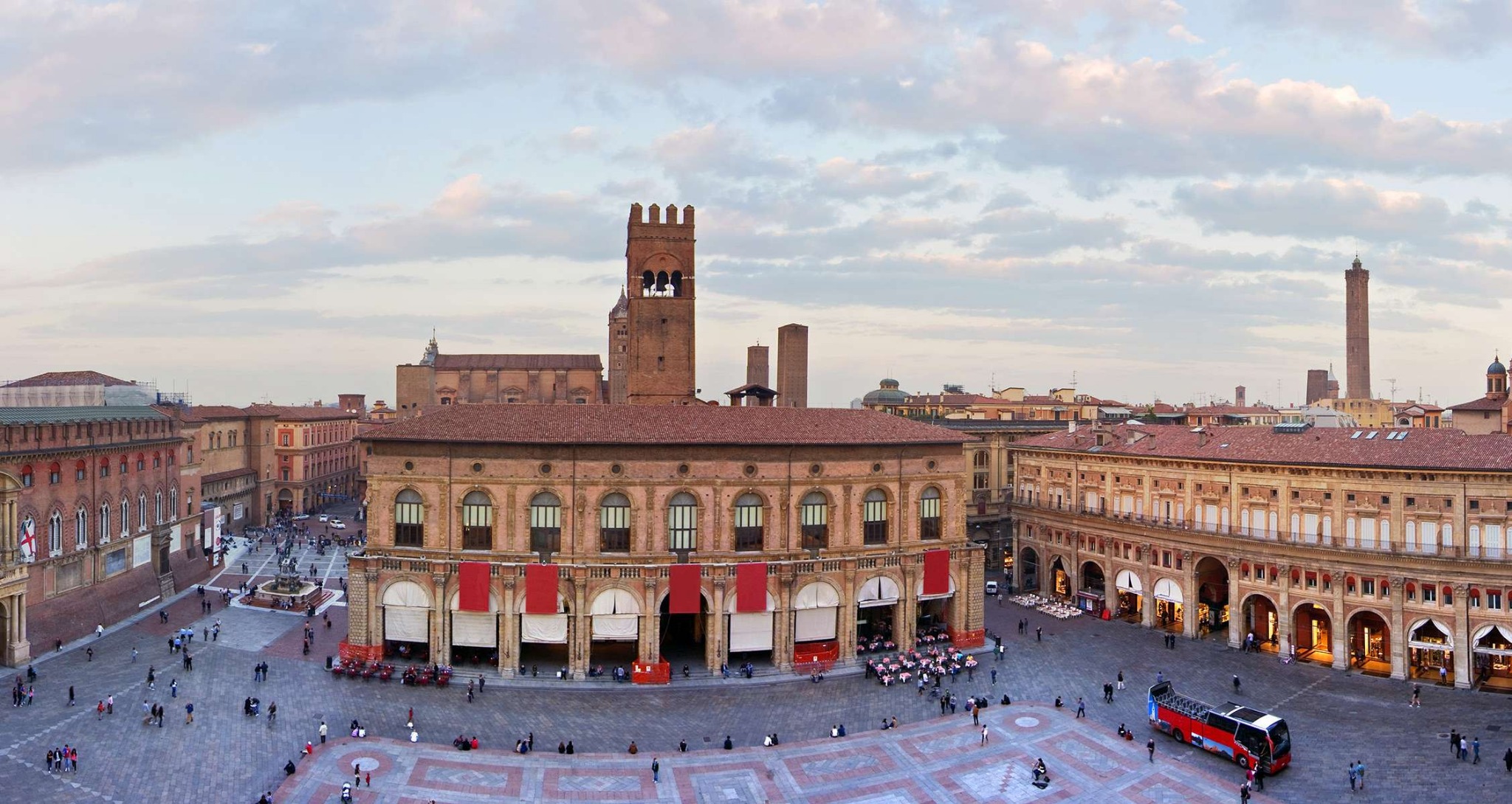 Piazza Maggiore and Bologna's historic skyline
